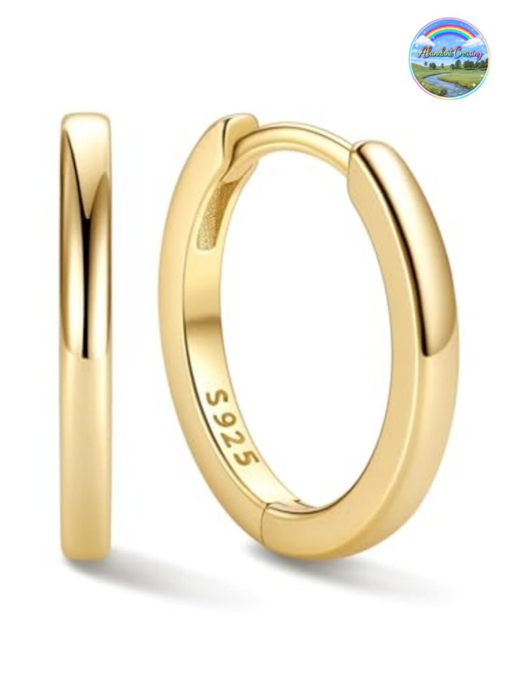 925 Sterling Silver Huggie Hoop Earrings for Women - Hypoallergenic